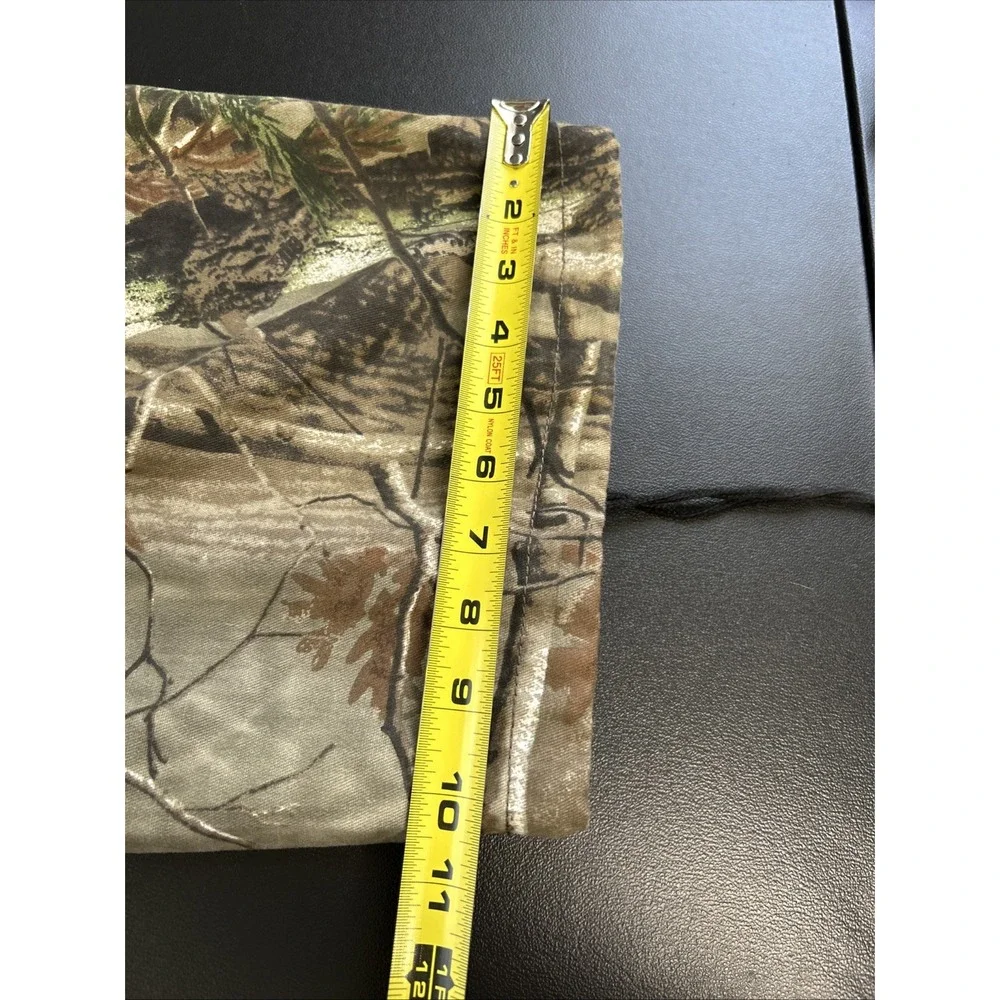 Realtree Men's 44 X 32 Cargo Hunting Pants Tie Hem 6 Pocket Cotton Blend Outdoor